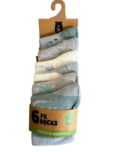 Set 6 Calcetines Dinosaurios - Algodón Orgánico