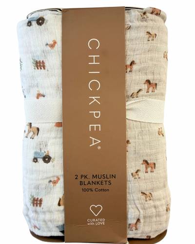 Set de 2 Muselinas para Bebé – Caballos🐴