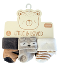 Set de 6 Calcetitas – Osito Gris y Neutros