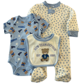 Set de 3 Piezas  – Mameluco, Pañalero y Babero de Osito Deportivo