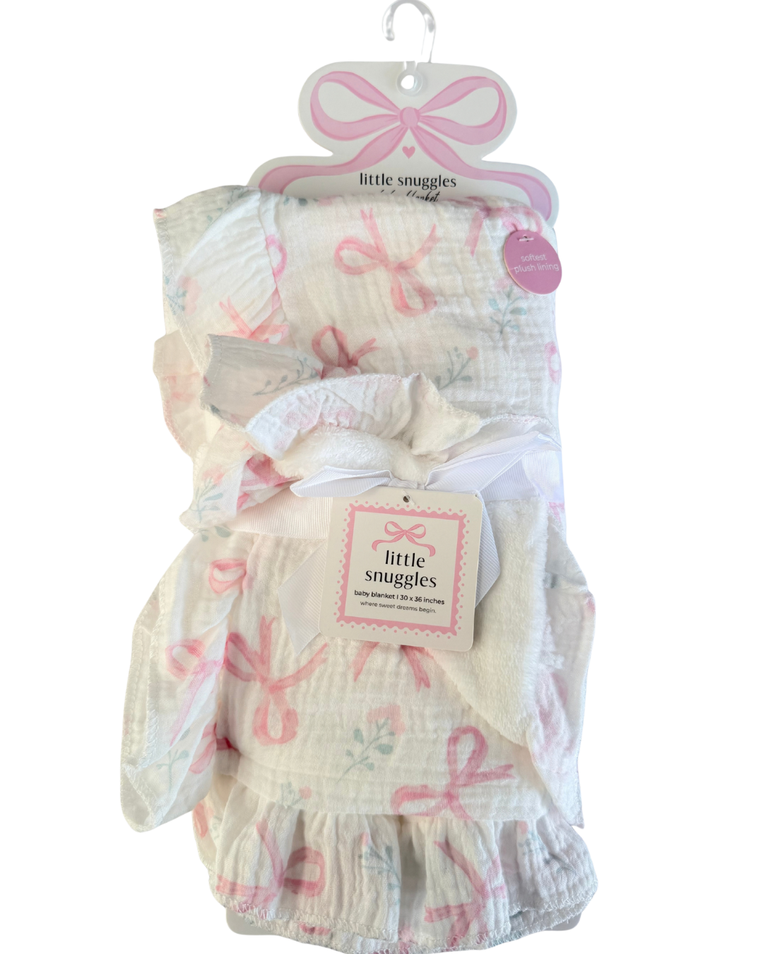 Cobija de Muselina con Reverso Afelpado – Moñitos 🎀