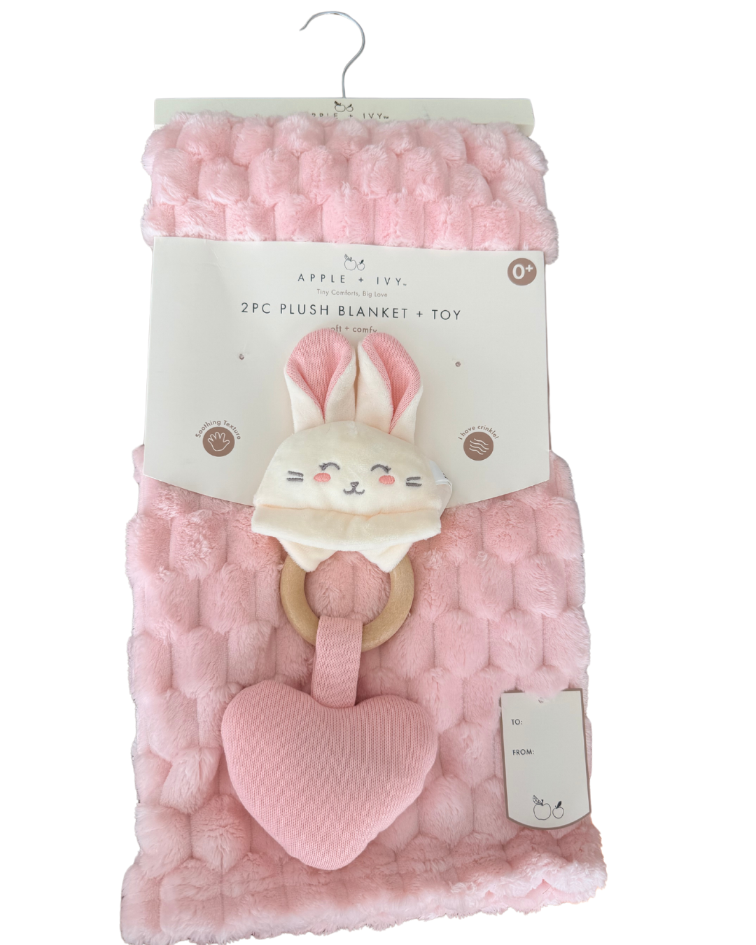 Cobija Plush + Juguete Sonaja Pink