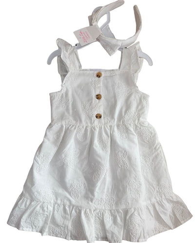 Set Vestido Blanco + Diadema