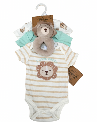 Set de pañaleros + Sonaja de Peluche
