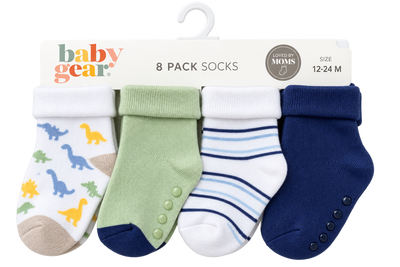 Set de 8 Calcetines Antiderrapantes Dinosaurios 🦕