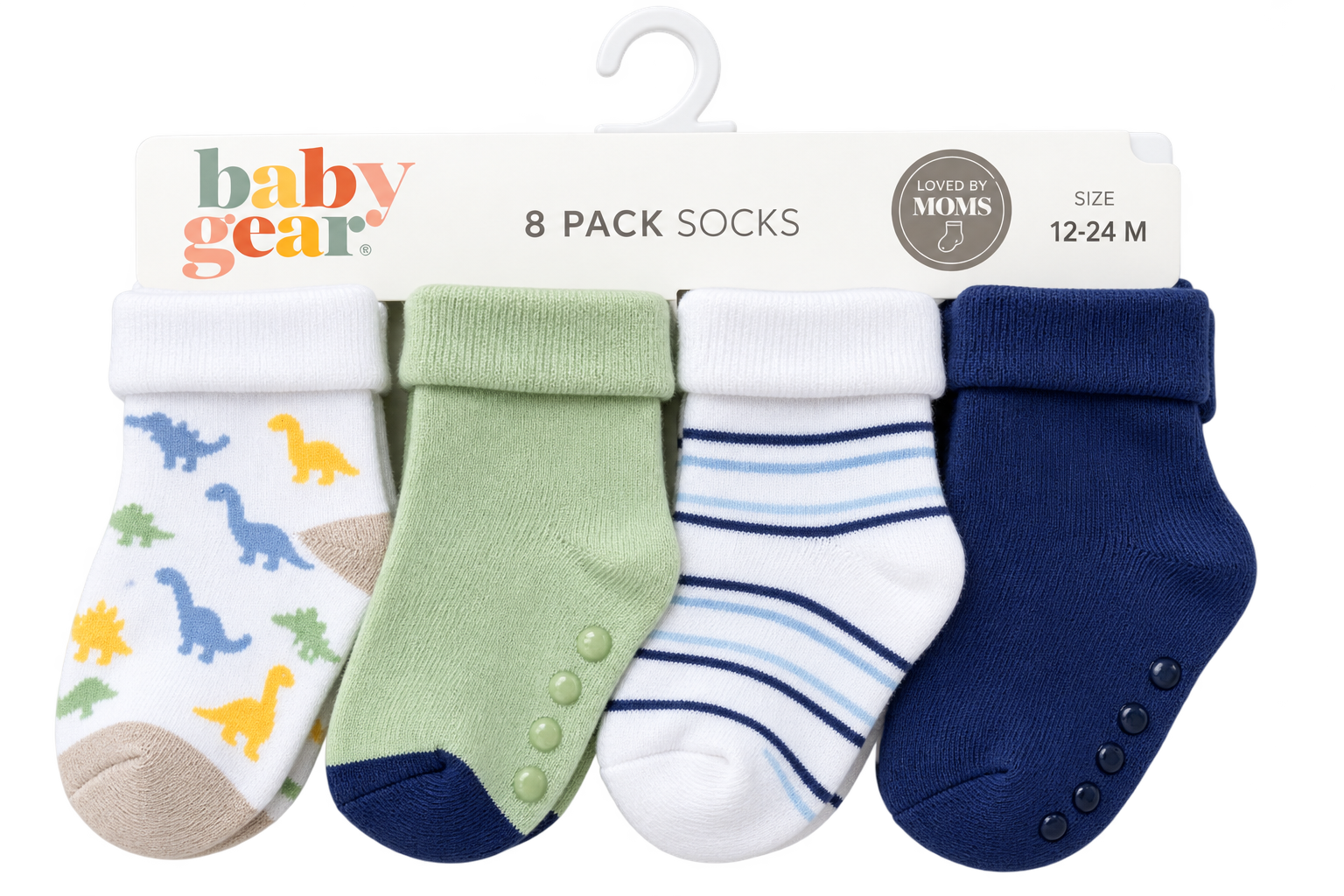Set de 8 Calcetines Antiderrapantes Dinosaurios 🦕