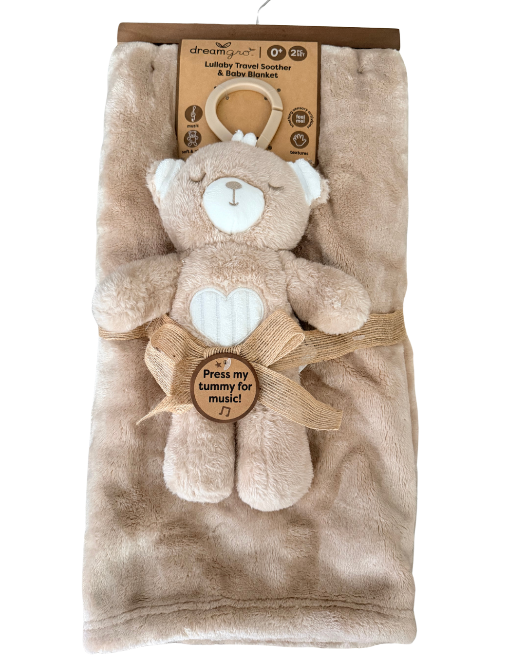 Set Cobija Oso + Peluche Musical