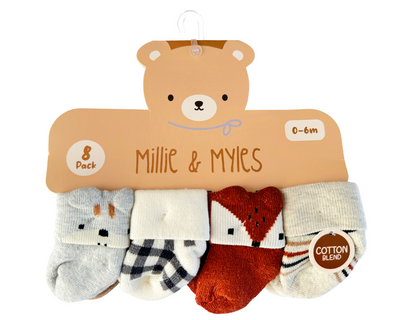Set de 8 Pares de Calcetines Cotton Blend Ositos