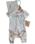 Set Pañalero y Pantalón Happy + Gorro