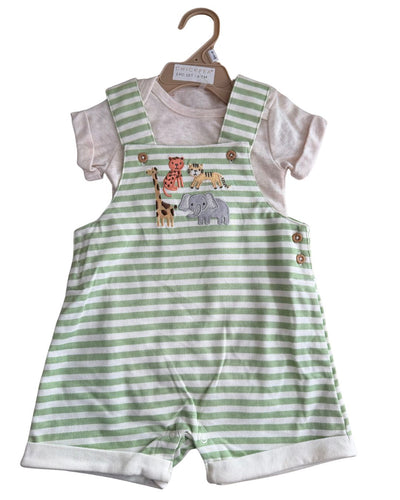 Set Overol Rayado Safari y Playera