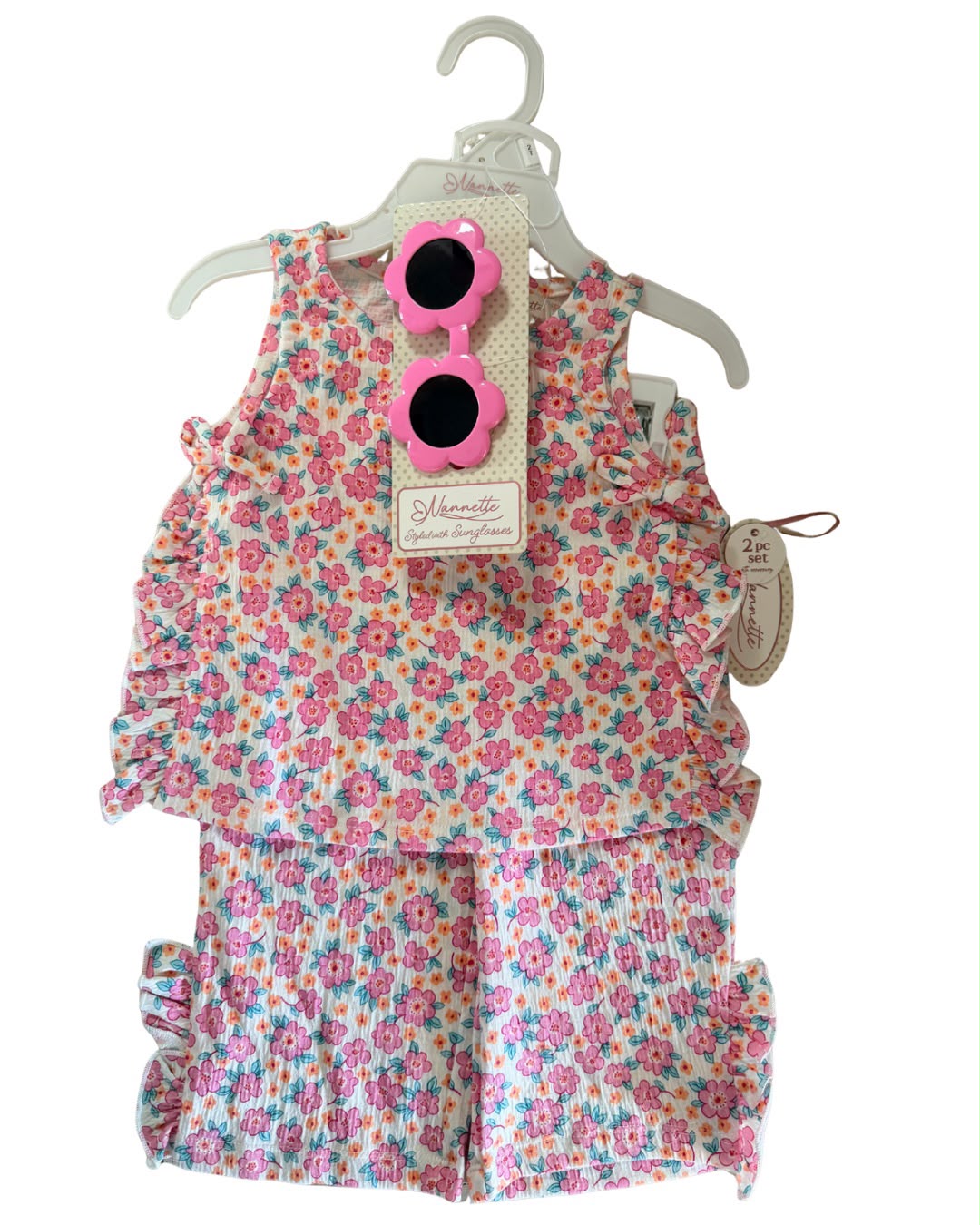 Set Blusa y Pantalón Floral + Lentes de Sol