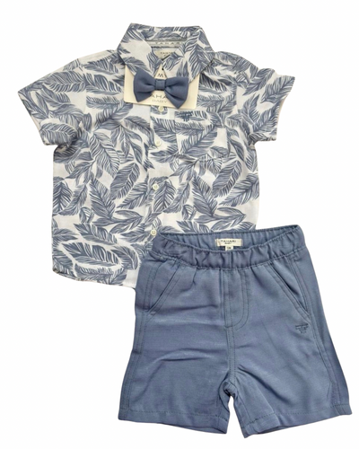 Set Camisa y Short Tahari + Moño Pajarita