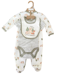 Set Mameluco y Pañalero Bosque + Babero Little Campers