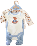 Set Cárdigan, Pantalón y Pañalero Osito + Gorrito